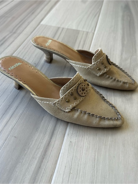 Nicole Shoes - Nicole Suede Kitten Heel Mules